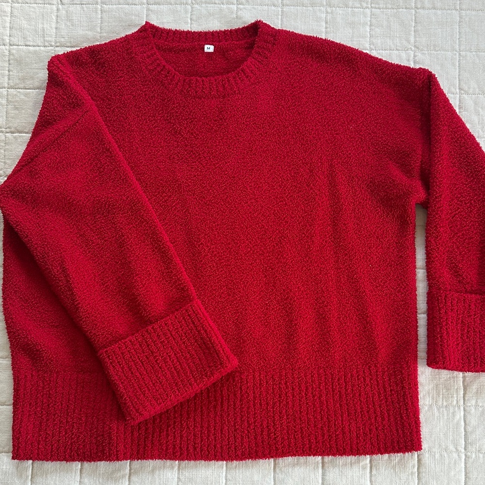 Classic Red Oversized Women’s Sweater